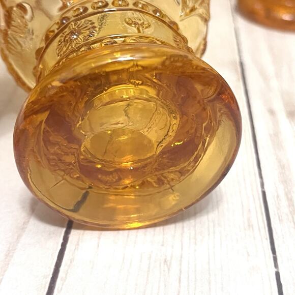 Anthropologie Rare & Retired HELIANTHUS Golden Yellow Daisy Pedestal Goblets 8 - Picture 7 of 10